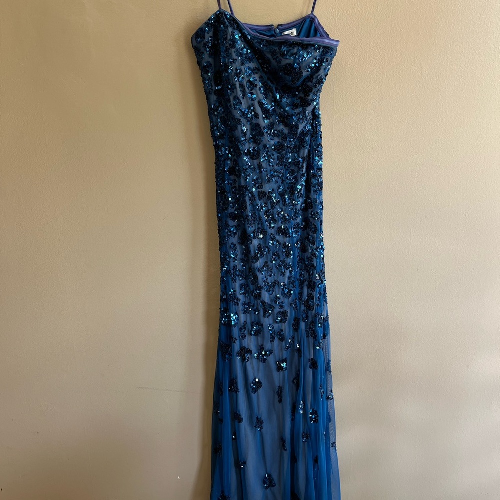 Caché dress | Color: Navy | Size: 4 | Formal dress gown | Strapless sequin